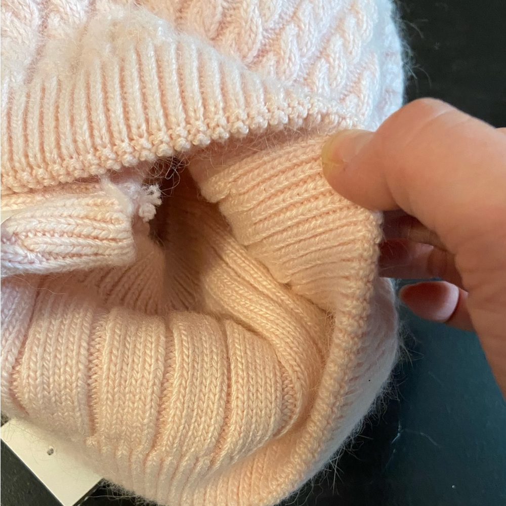 NWT HAUTE SHORE WOOL BLEND SLOUCHY BEANIE PINK HAT - Picture 8 of 8